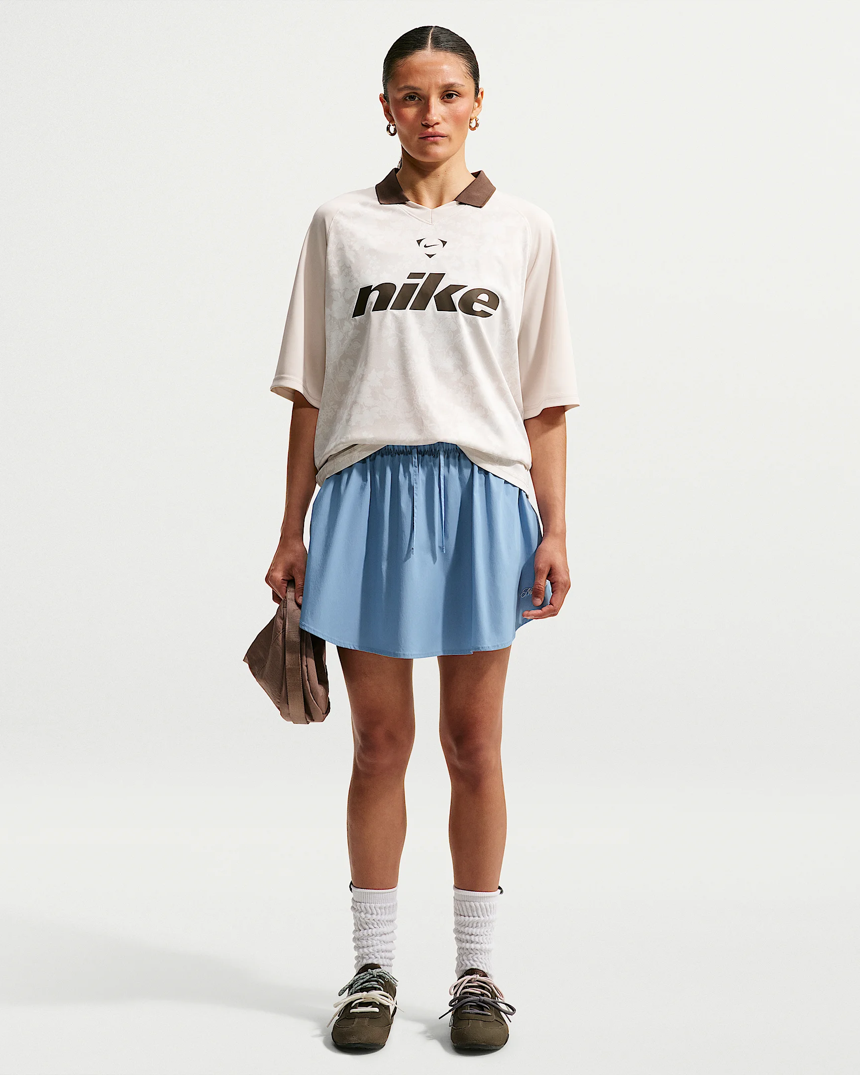 Nike Sportswear Women's Mid-Rise Scalloped-Trim Poplin Skirt - 1
