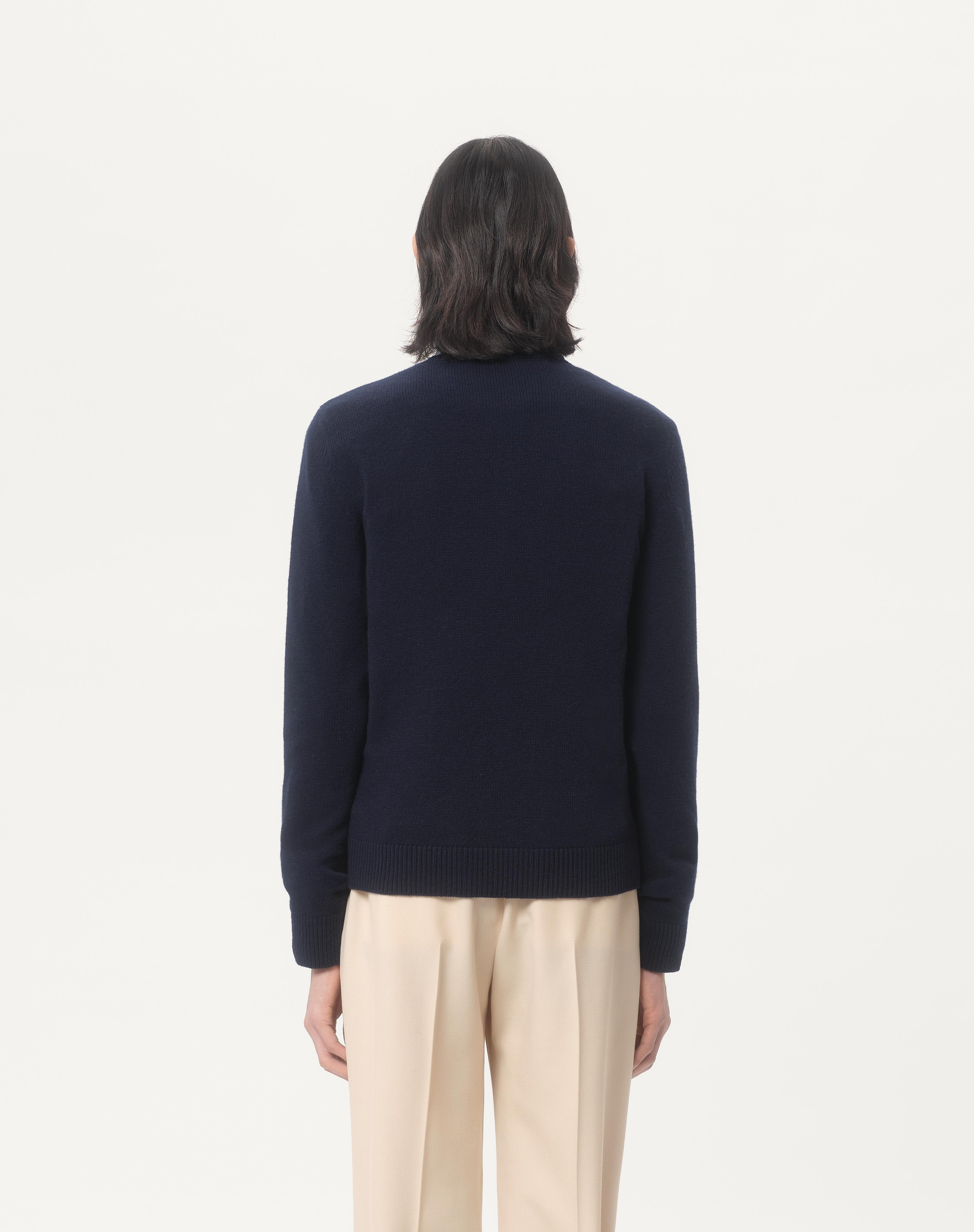 WOOL SWEATER WITH CHEZ VALENTINO JACQUARD MOTIF - 7