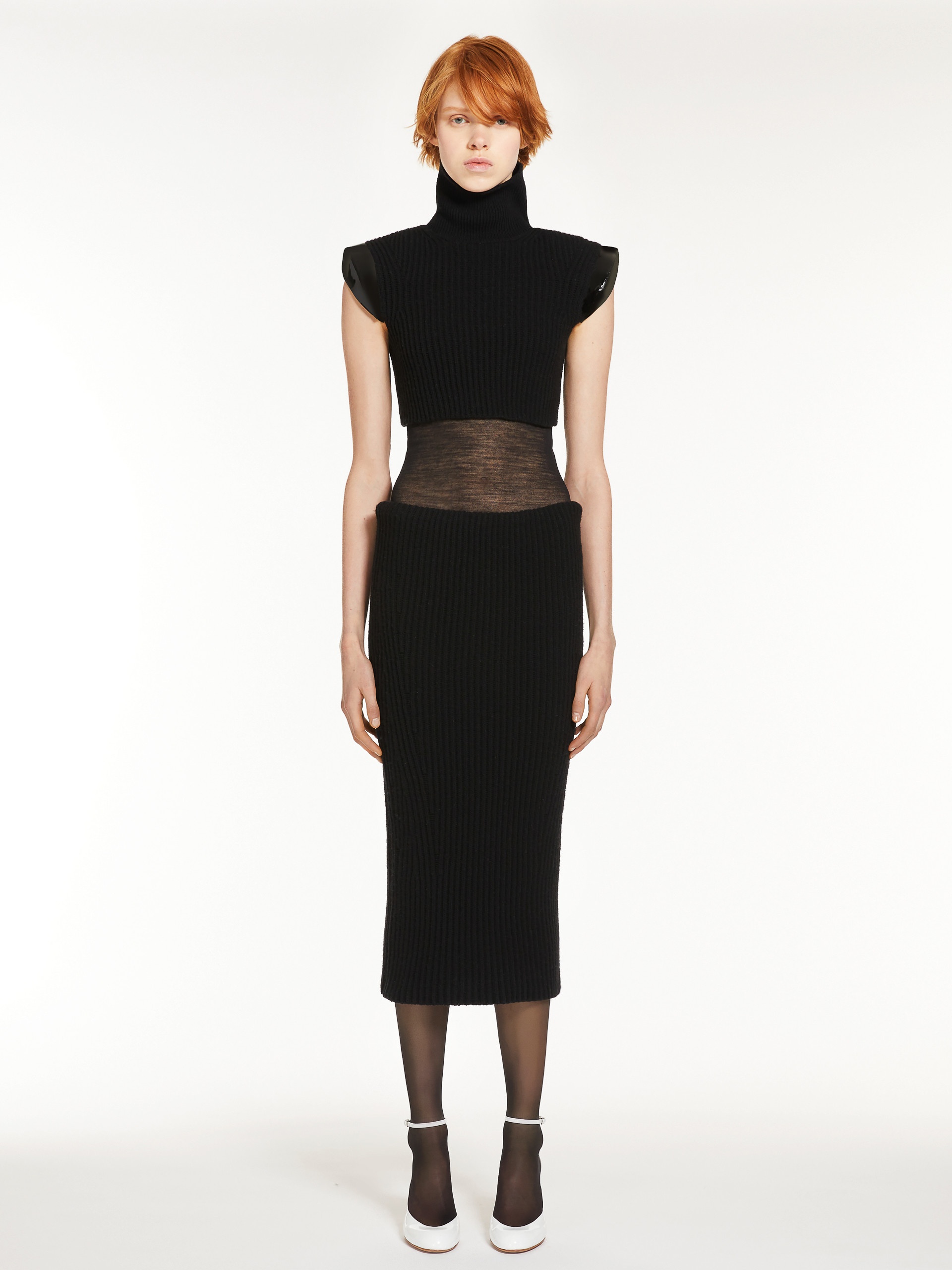 ARABBA1234 Cashmere-blend asymmetric dress - 3