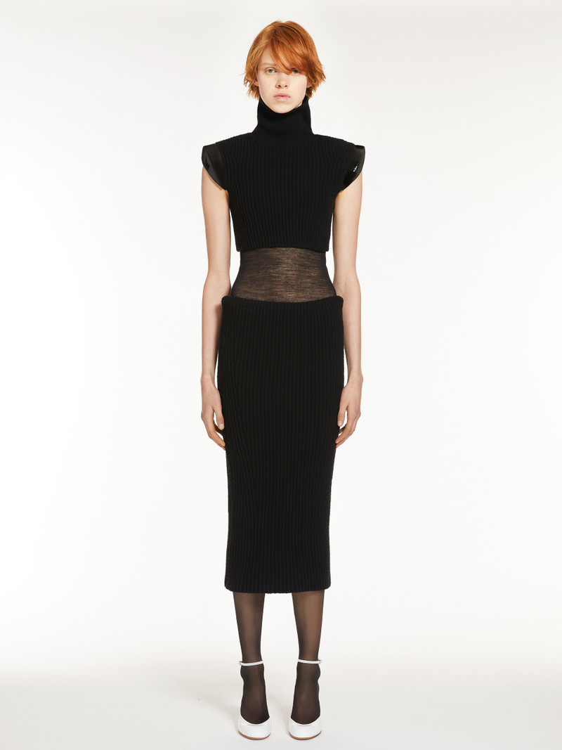 ARABBA1234 Cashmere-blend asymmetric dress 3