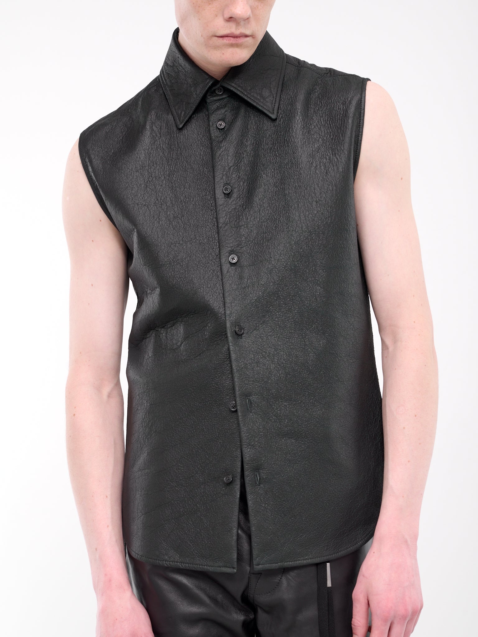 Boldewijn Leather Sleeveless Shirt - 4
