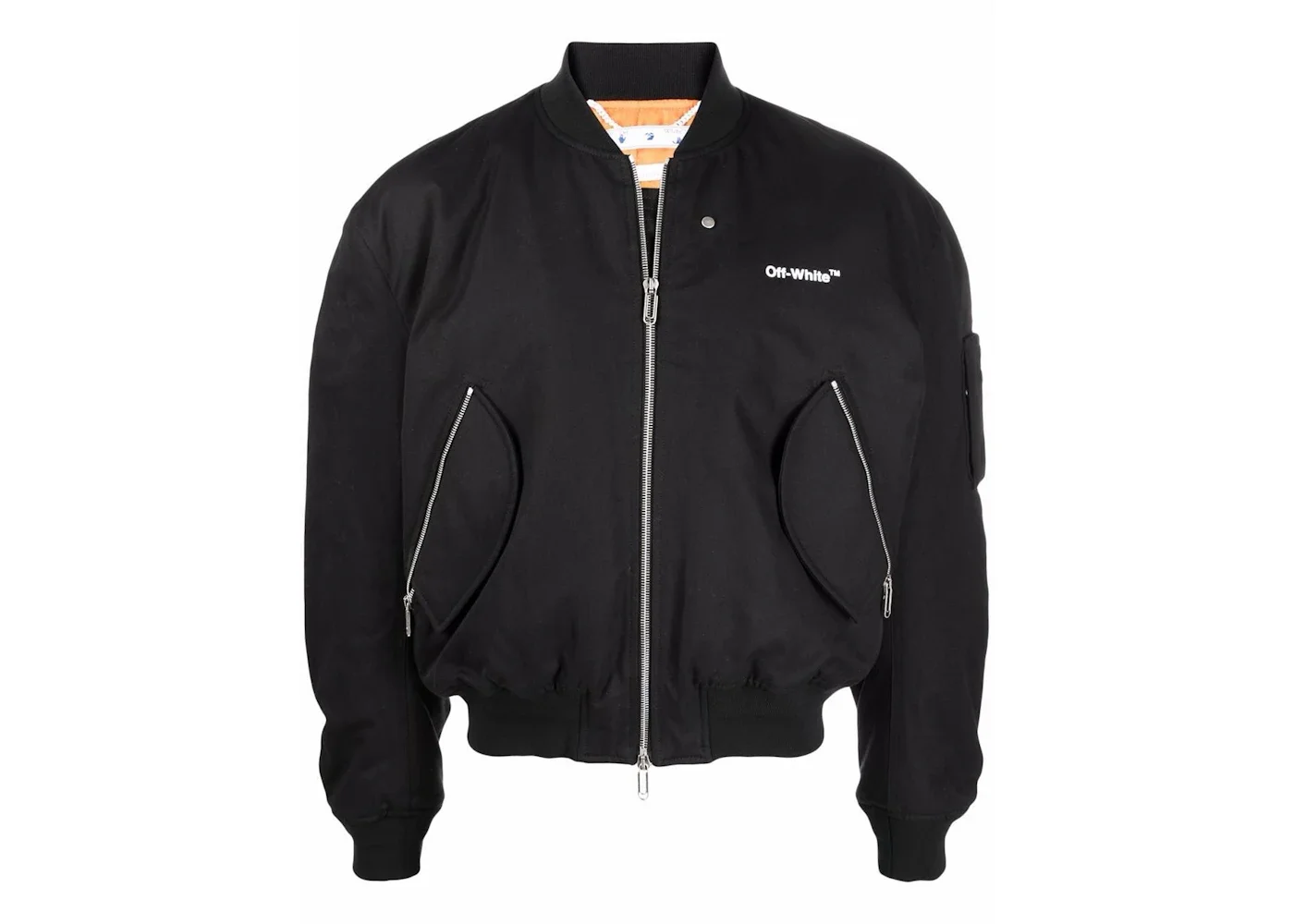 OFF-WHITE Diag-Stripe Bomber Jacket Black/White - 1