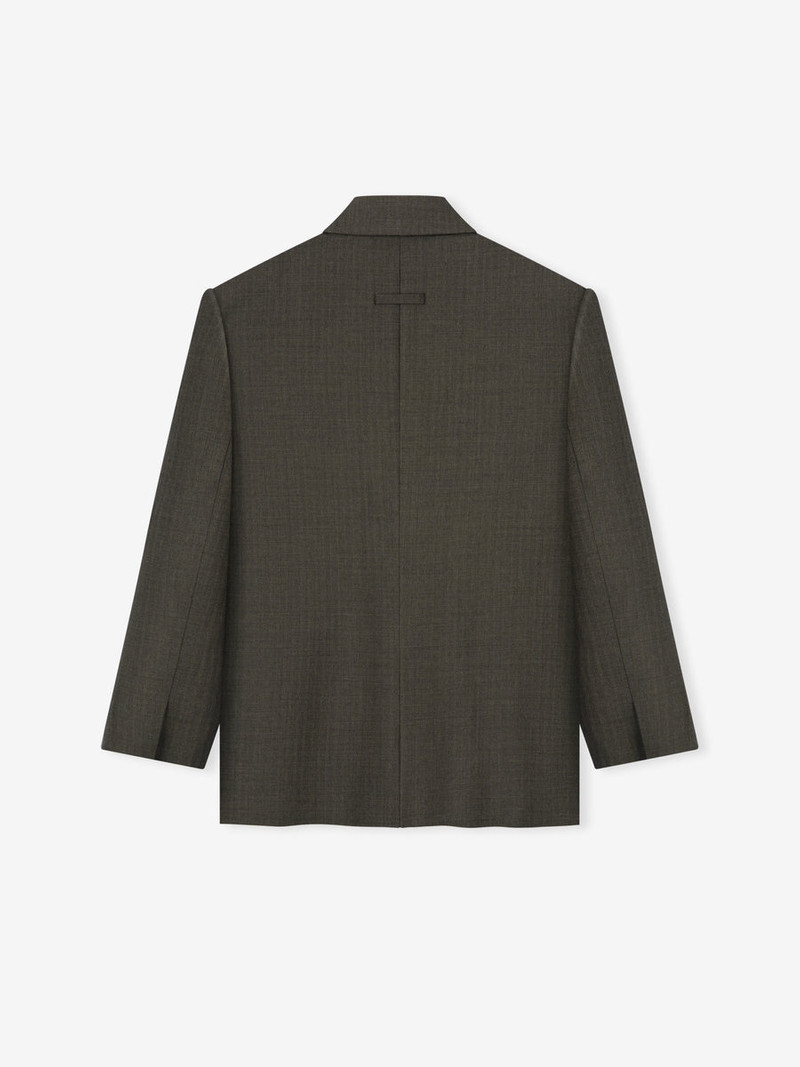 Chevron Wool Single Breasted Blazer 2