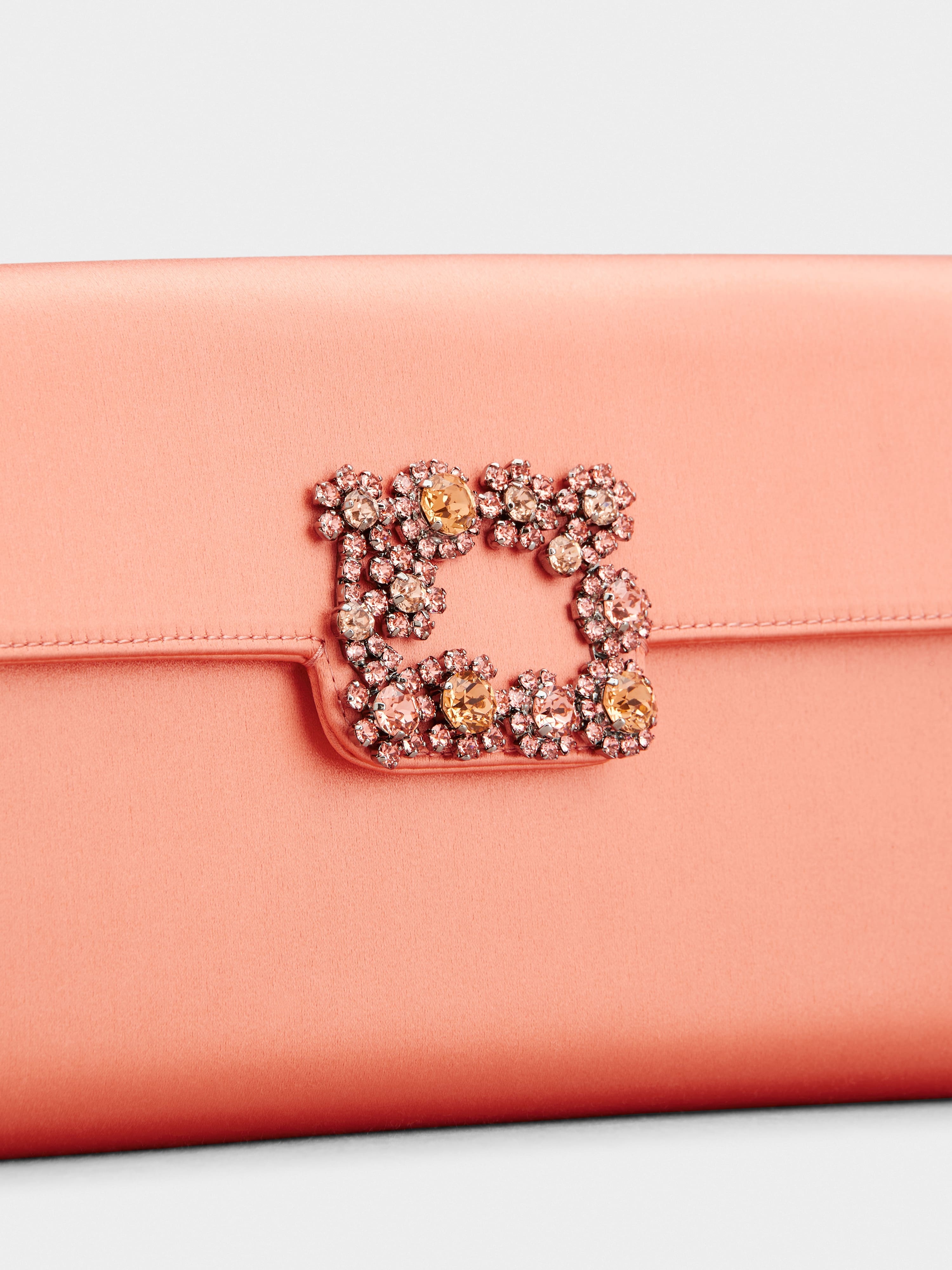 Roger Vivier Efflorescence Clutch in satin | REVERSIBLE