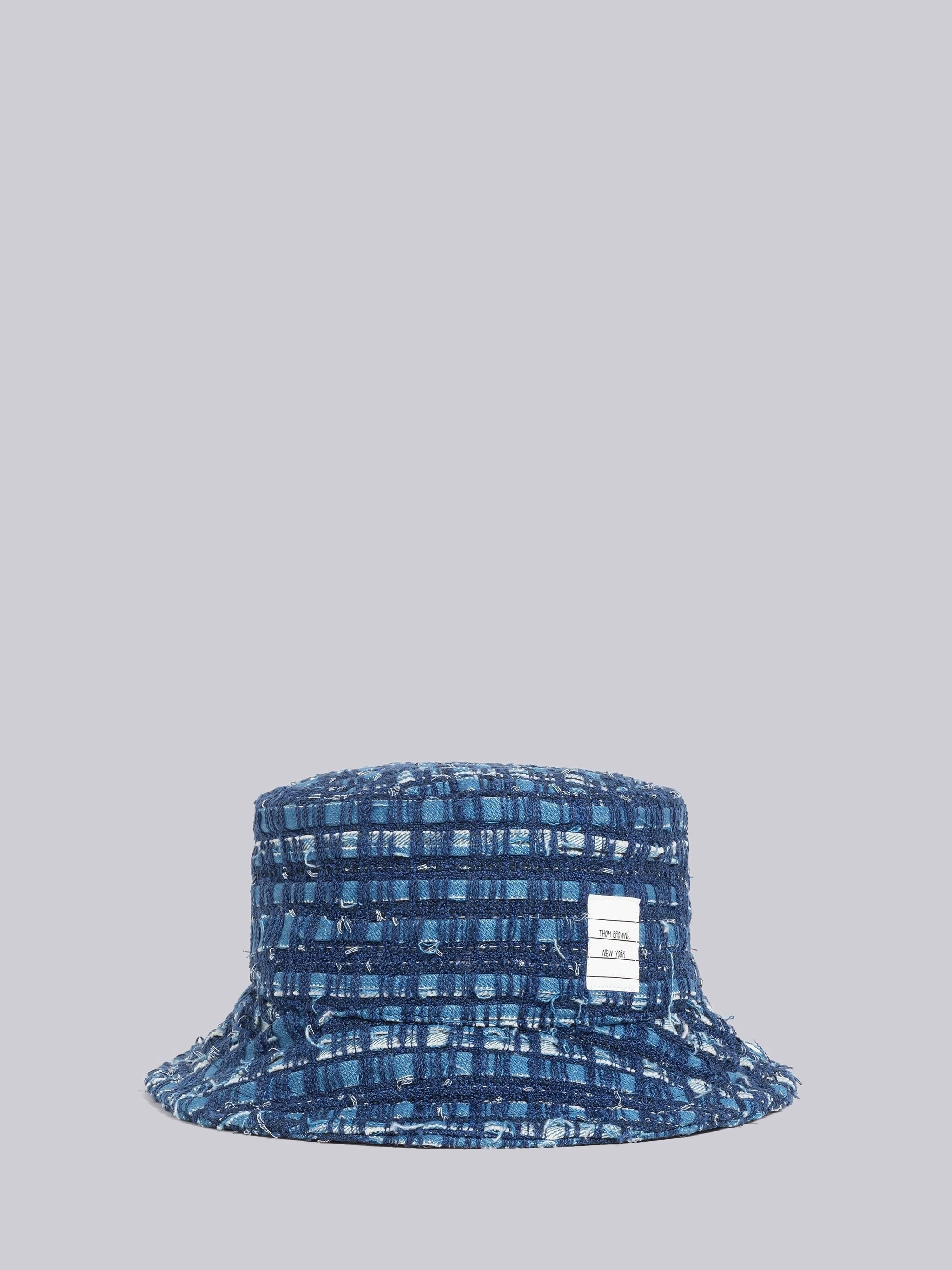 Denim Ribbon Tweed Classic Bucket Hat - 1