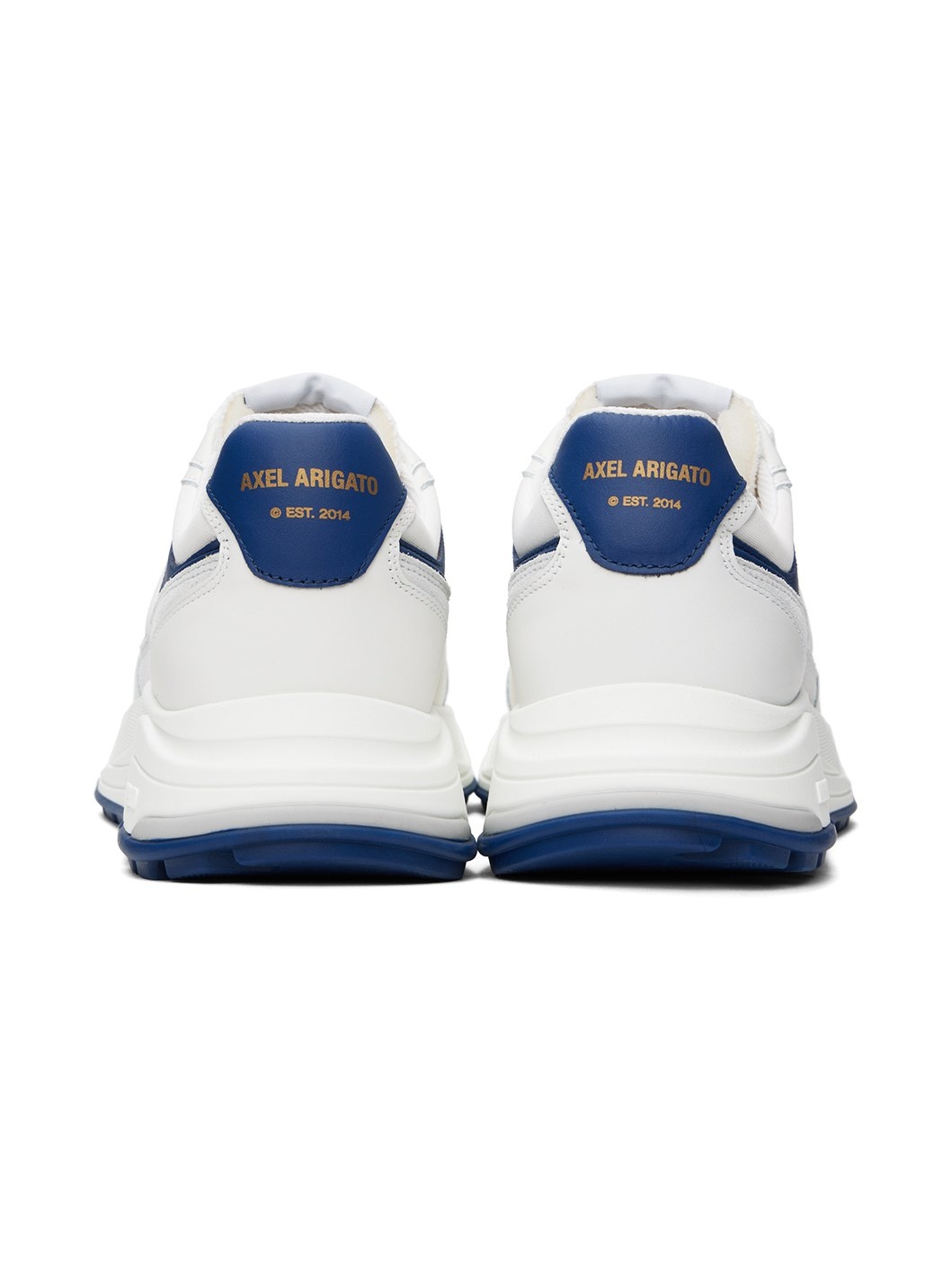 White & Navy Rush Sneakers - 2
