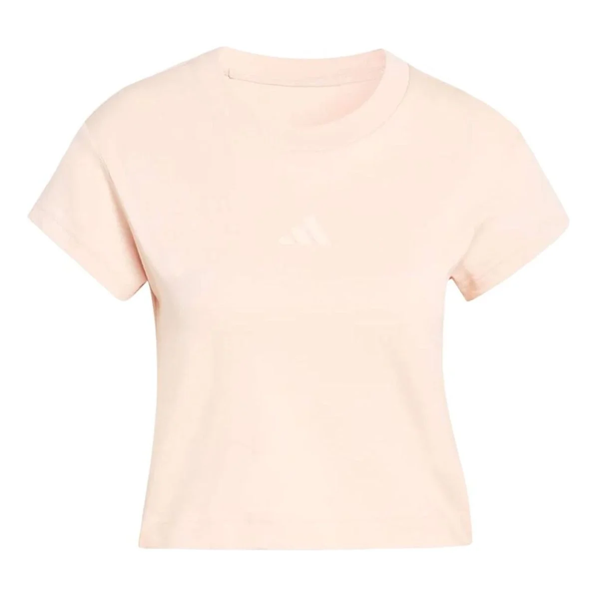 (WMNS) adidas Future Icons Small Logo Baby T-Shirt 'Blush Pink Peach' KD7756 - 1
