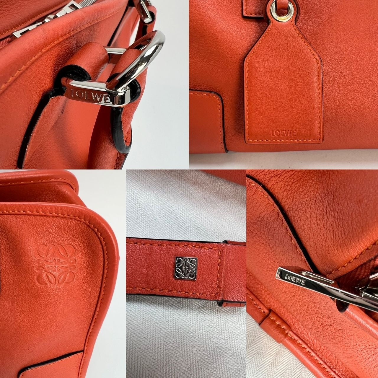 LOEWE Cal.fskin Amazona 28 Orange Shoulder Bag - 11