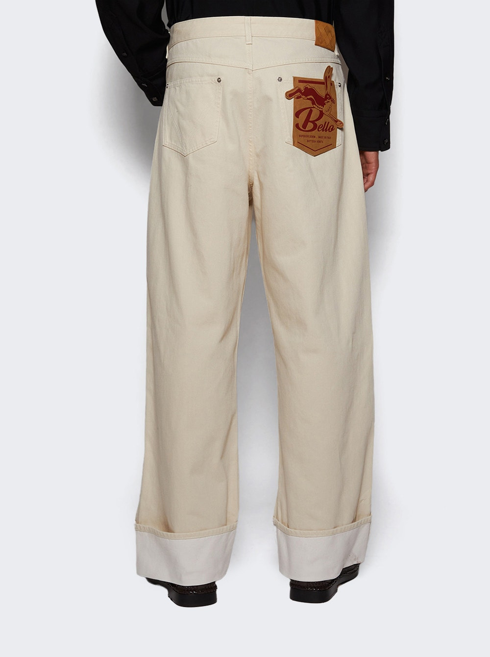 Turned Up Jeans Pale Meringue - 4