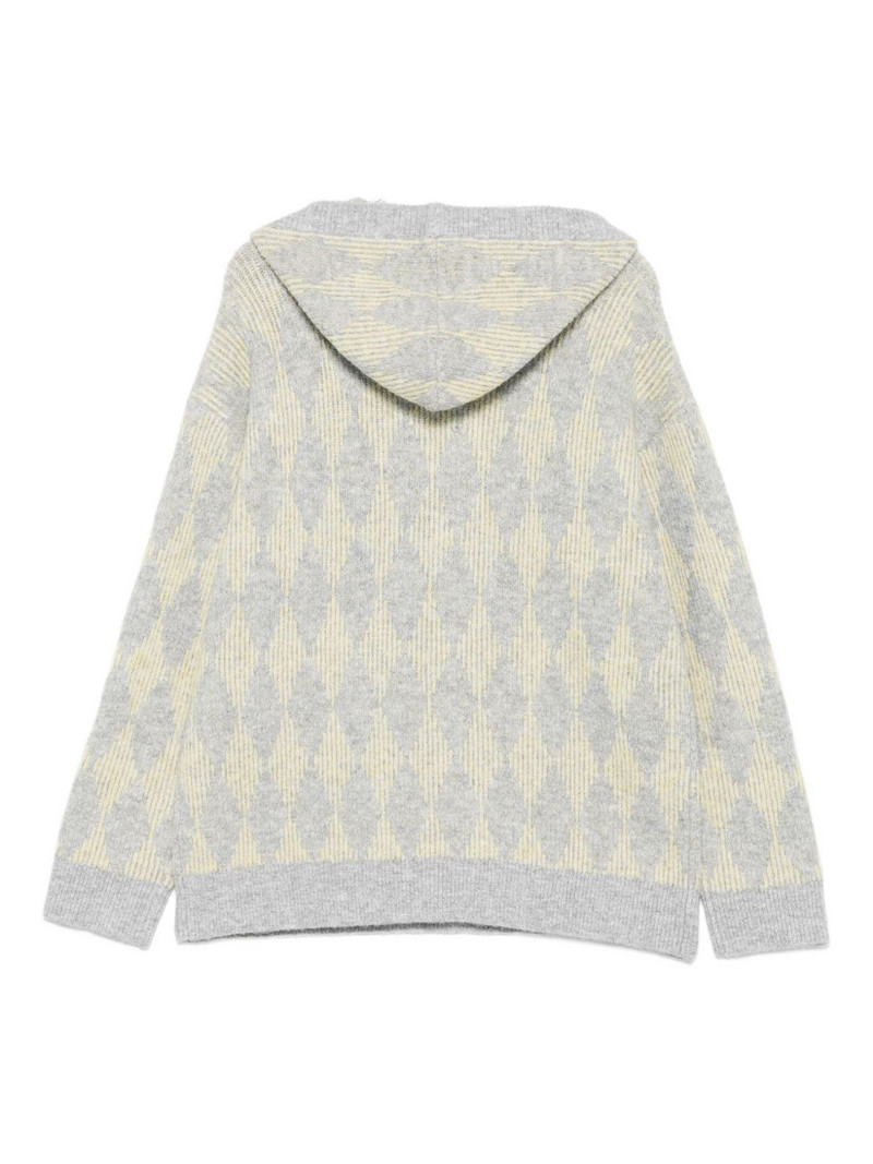 BLUEMARBLE argyle hooded sweater outlook