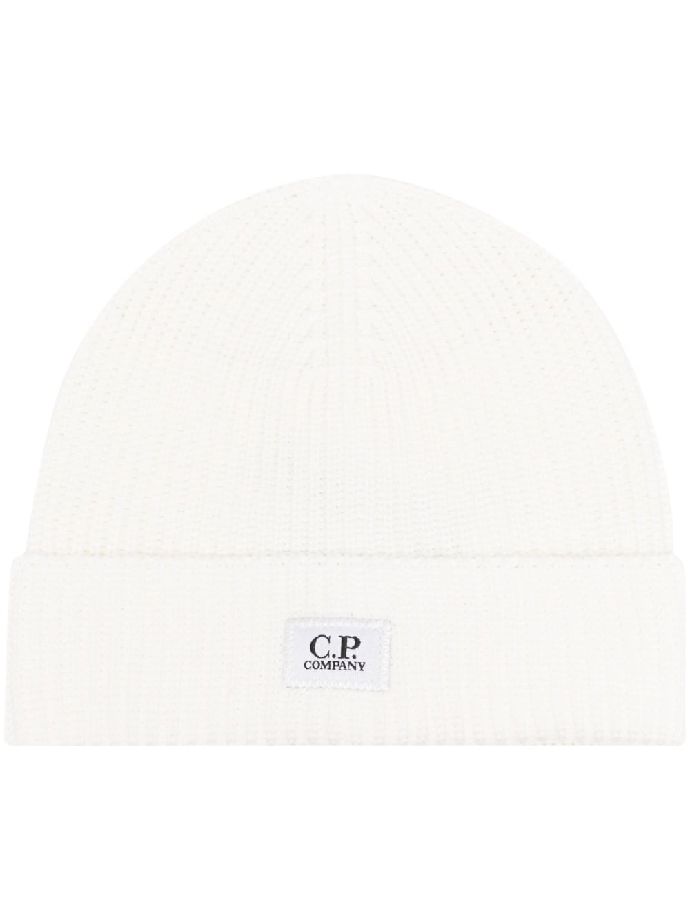 logo-patch knitted beanie - 1