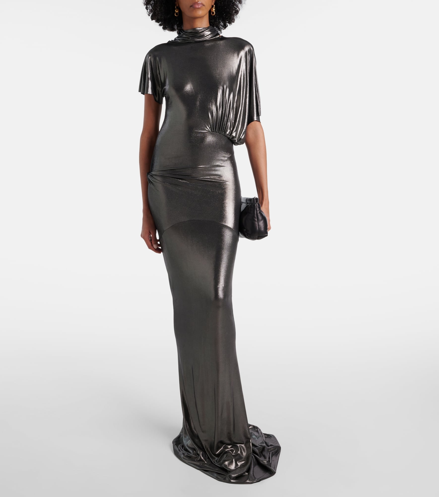Lilith draped asymmetric gown - 2