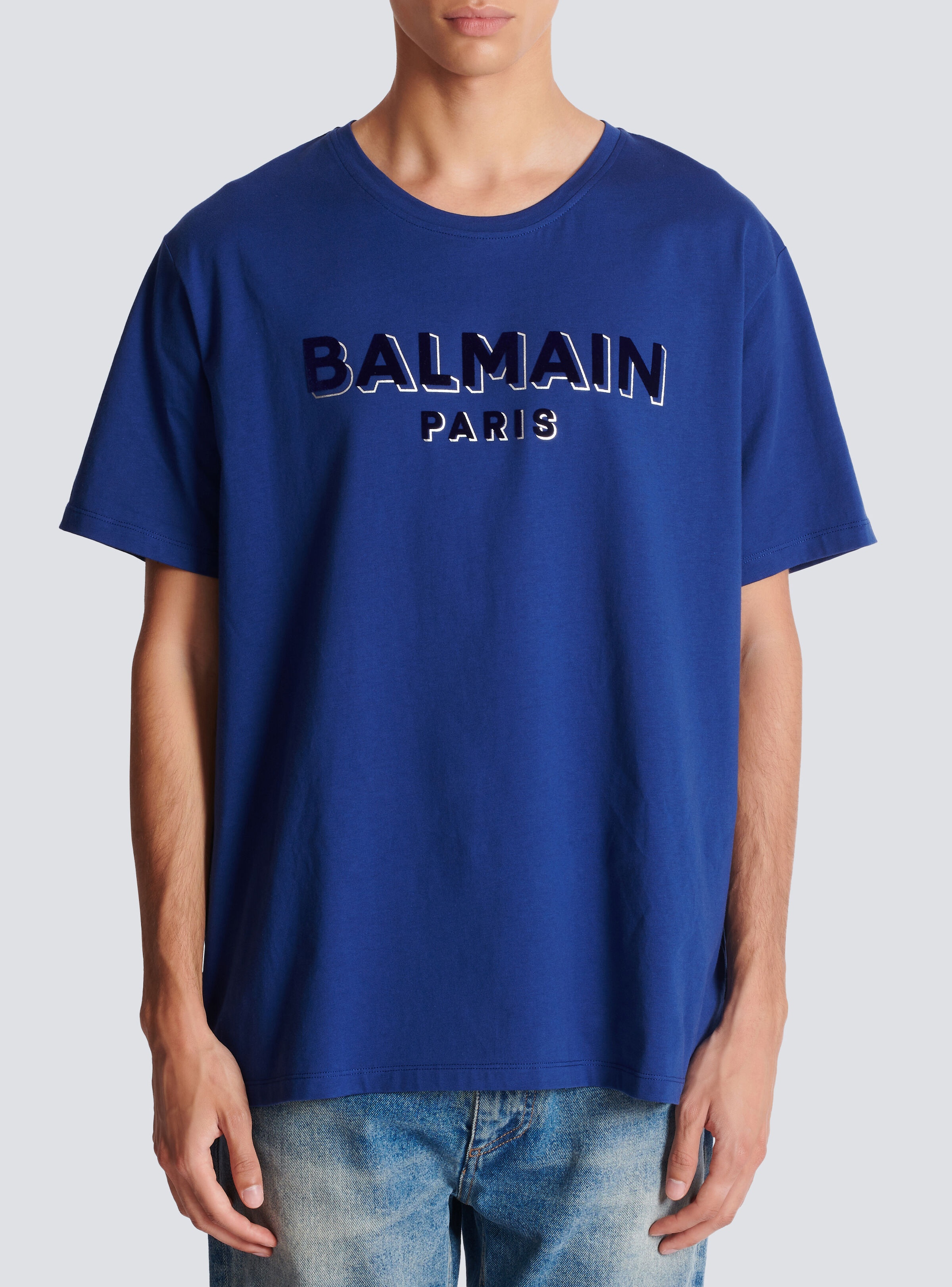 Metallic flocked Balmain T-shirt - 5