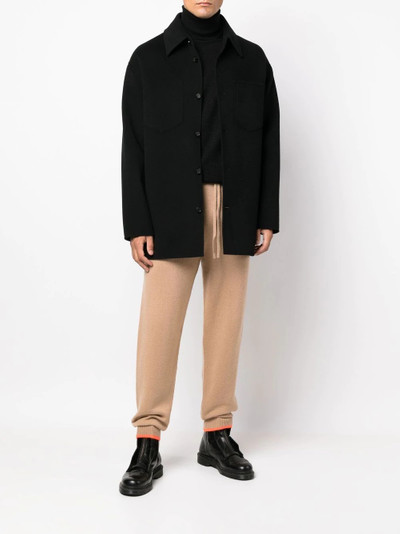 MSGM tapered-leg cashmere-wool joggers outlook