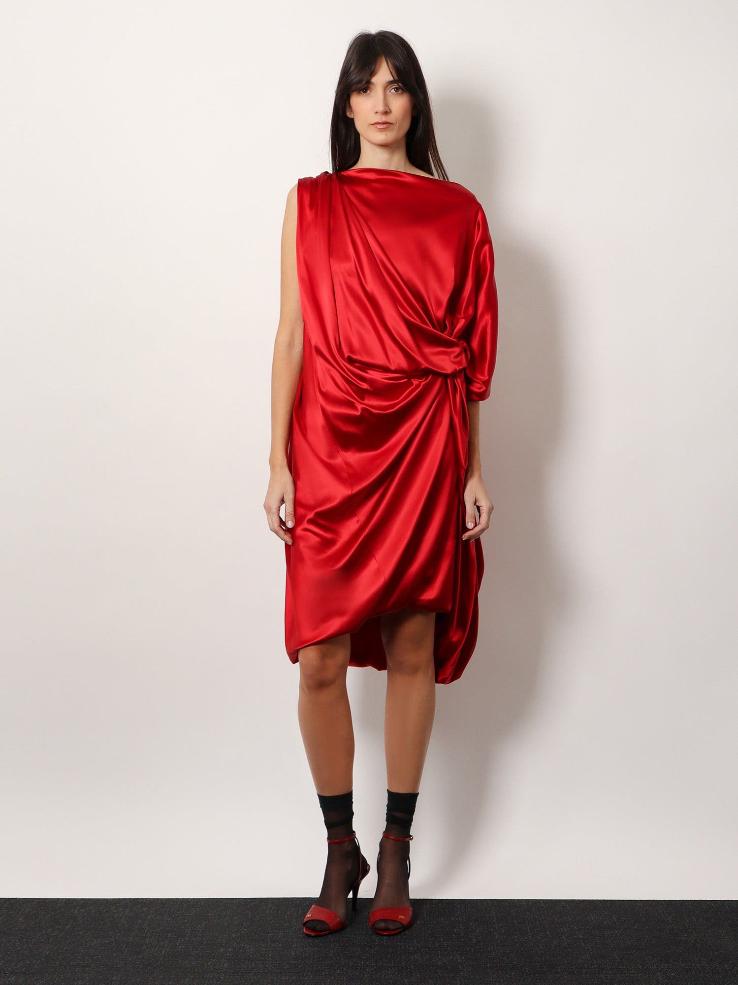 Dalant Silk Dress With Lateral Knot - 4