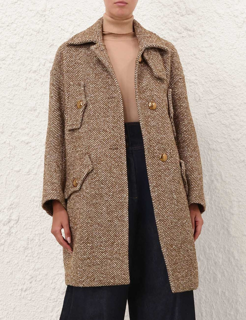 Zimmermann REBELLION HERRINGBONE COAT outlook