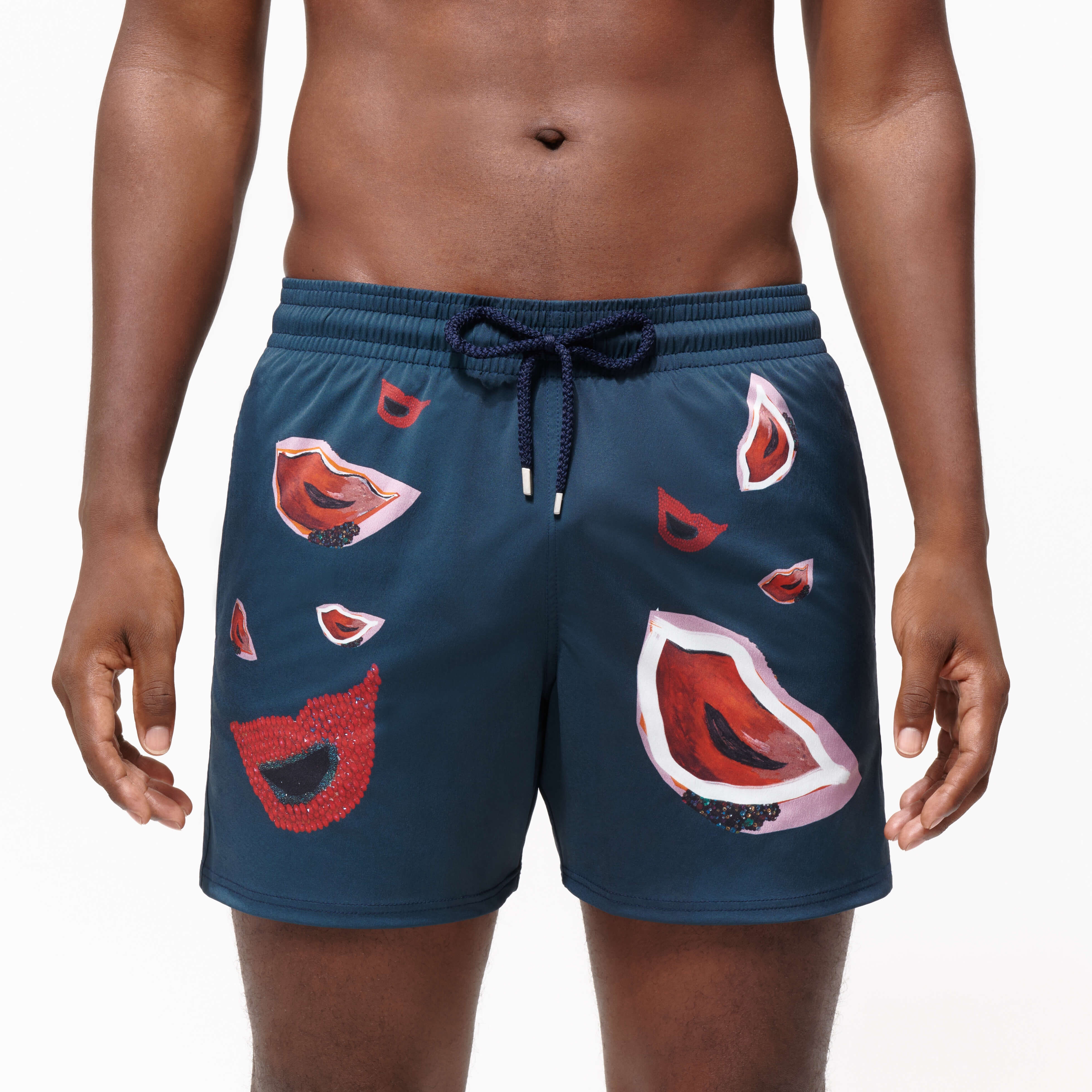 Men Stretch Swim Trunks Passion - Vilebrequin x Deux Femmes Noires - 5