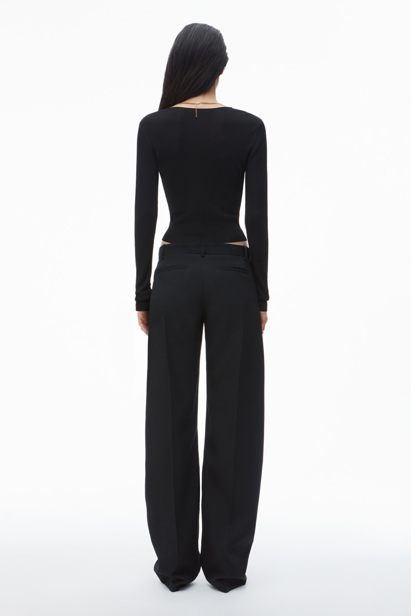 Alexander Wang Logo Nameplate Cropped Shirt outlook