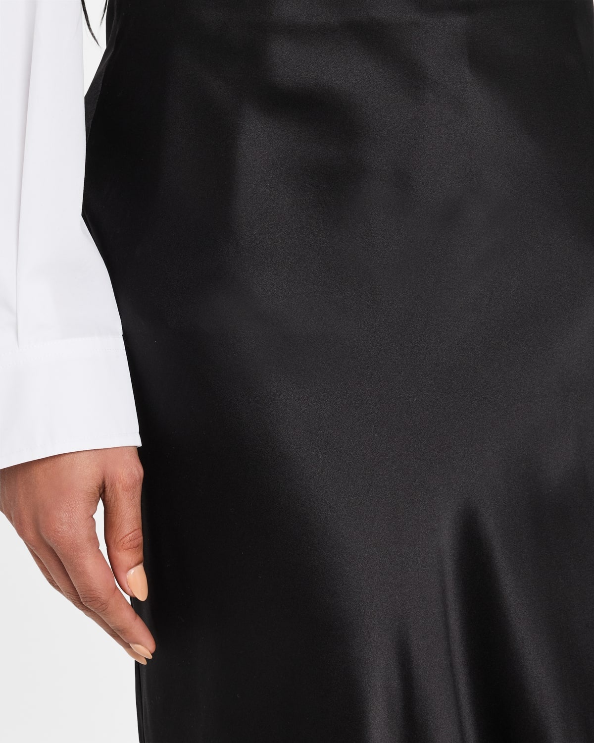 Silk Midi Slip Skirt - 5