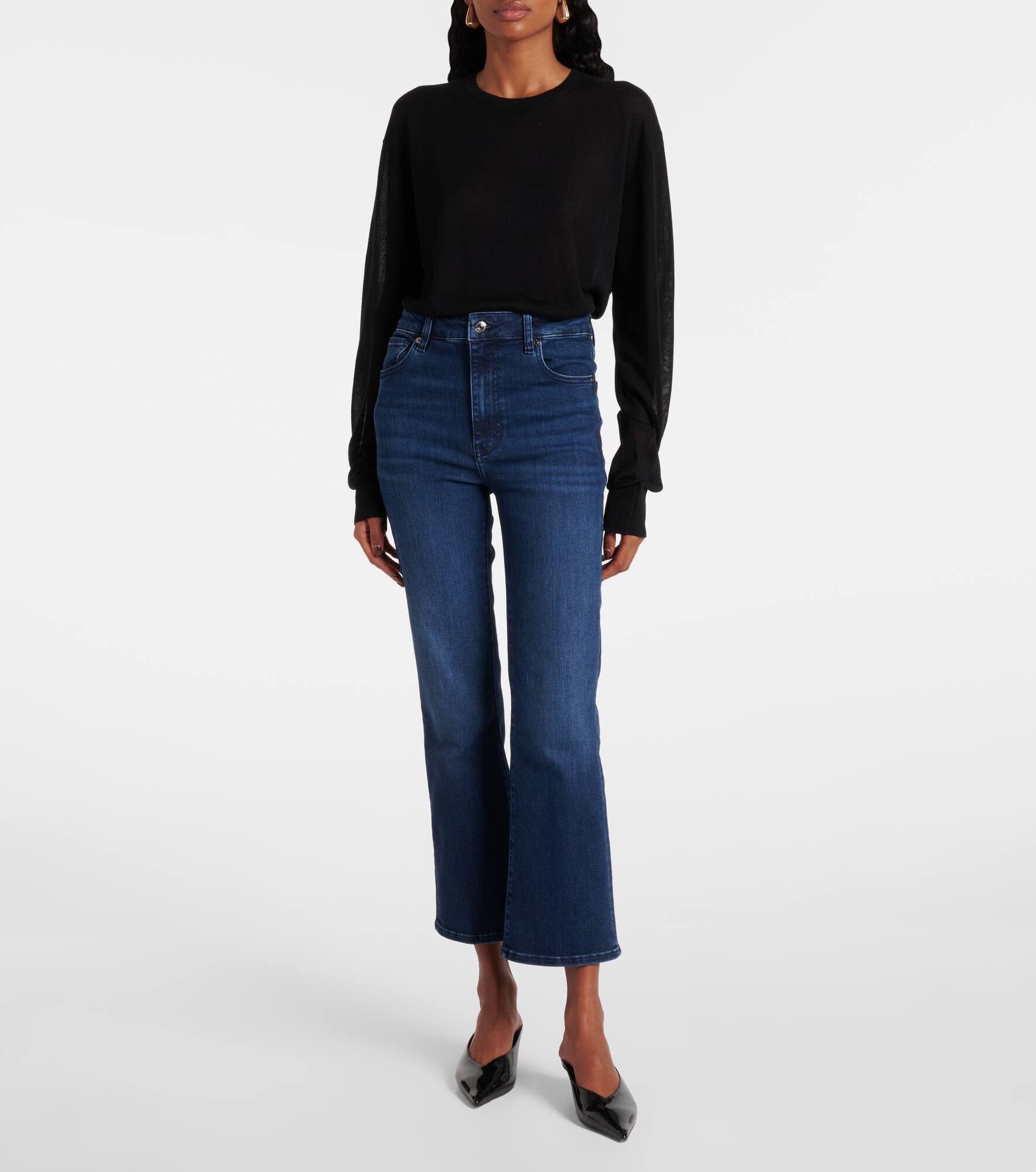 Reboot Crop high-rise bootcut jeans - 7