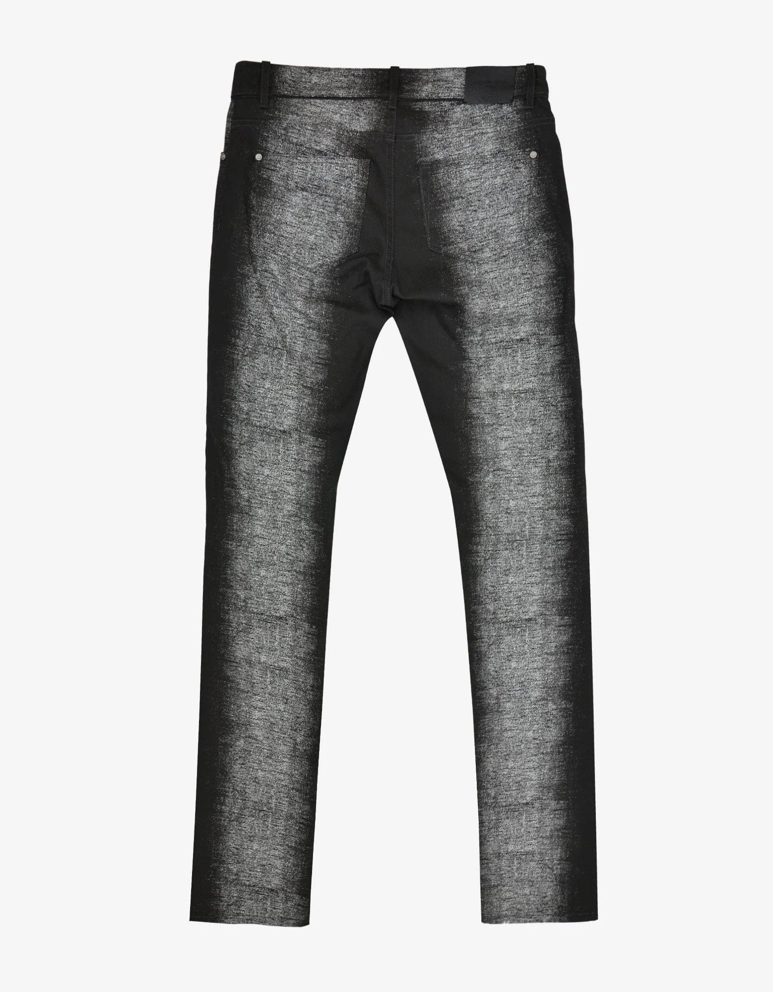 Balenciaga Black Spray Paint Effect Slim Cotton Jeans - 3