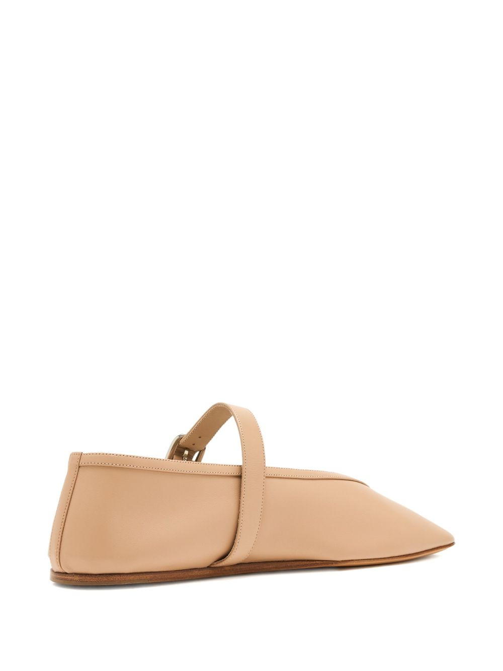 Stella buckle-strap leather ballet flats - 3