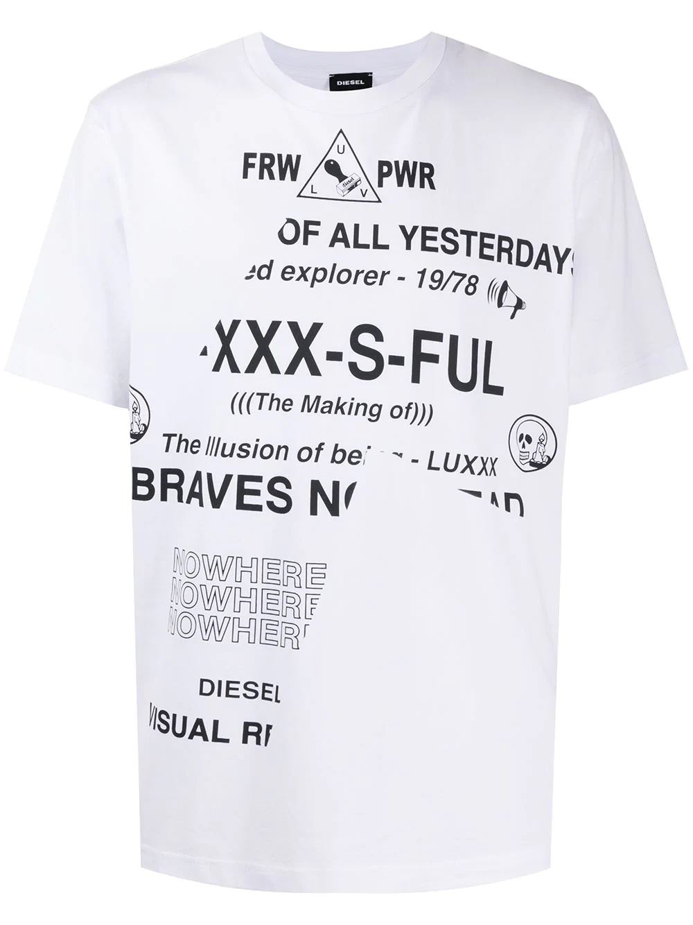 Raver print short-sleeve T-shirt - 1