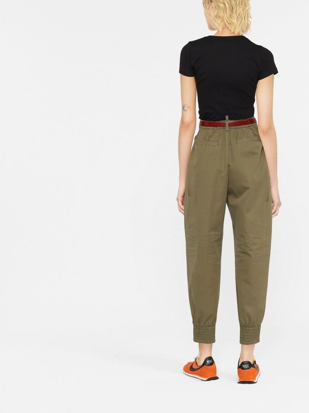cotton tapered trousers - 4