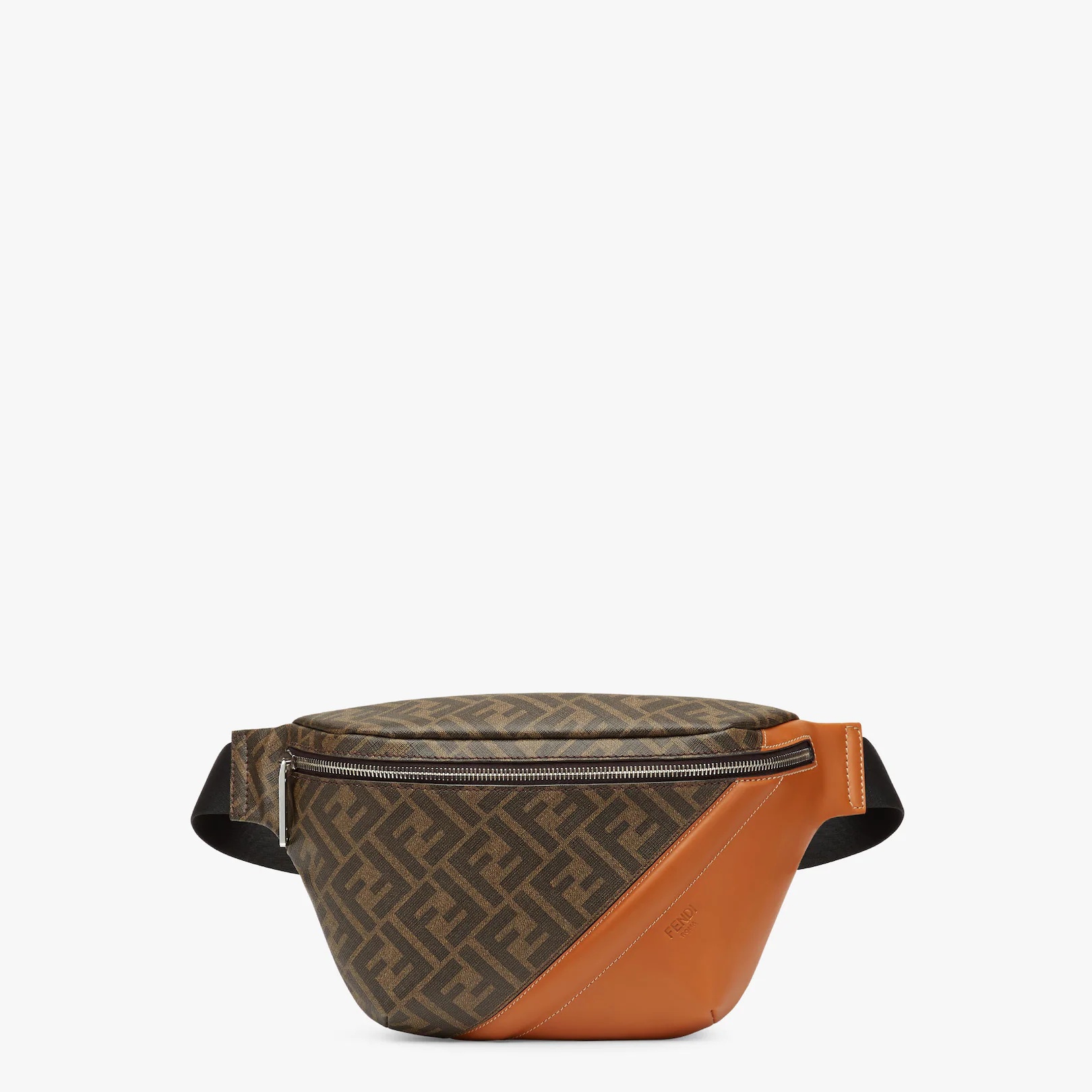 Brown fabric belt bag - 1