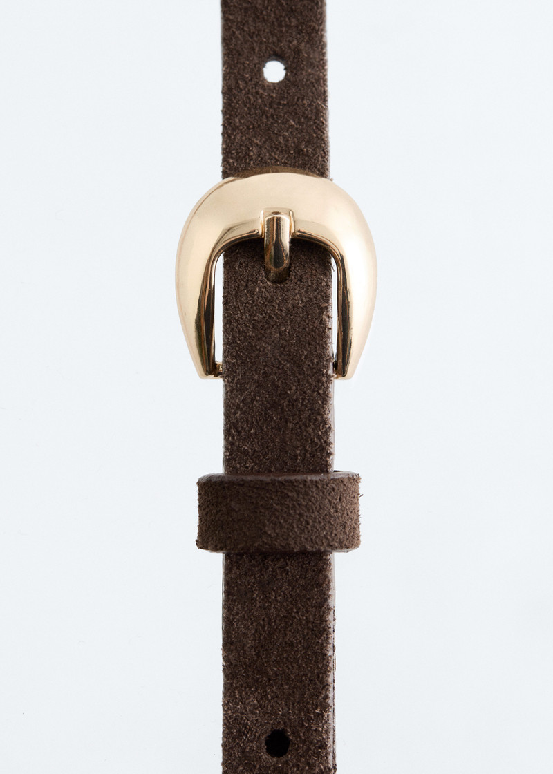 Crescent-Buckle Slim Belt 3