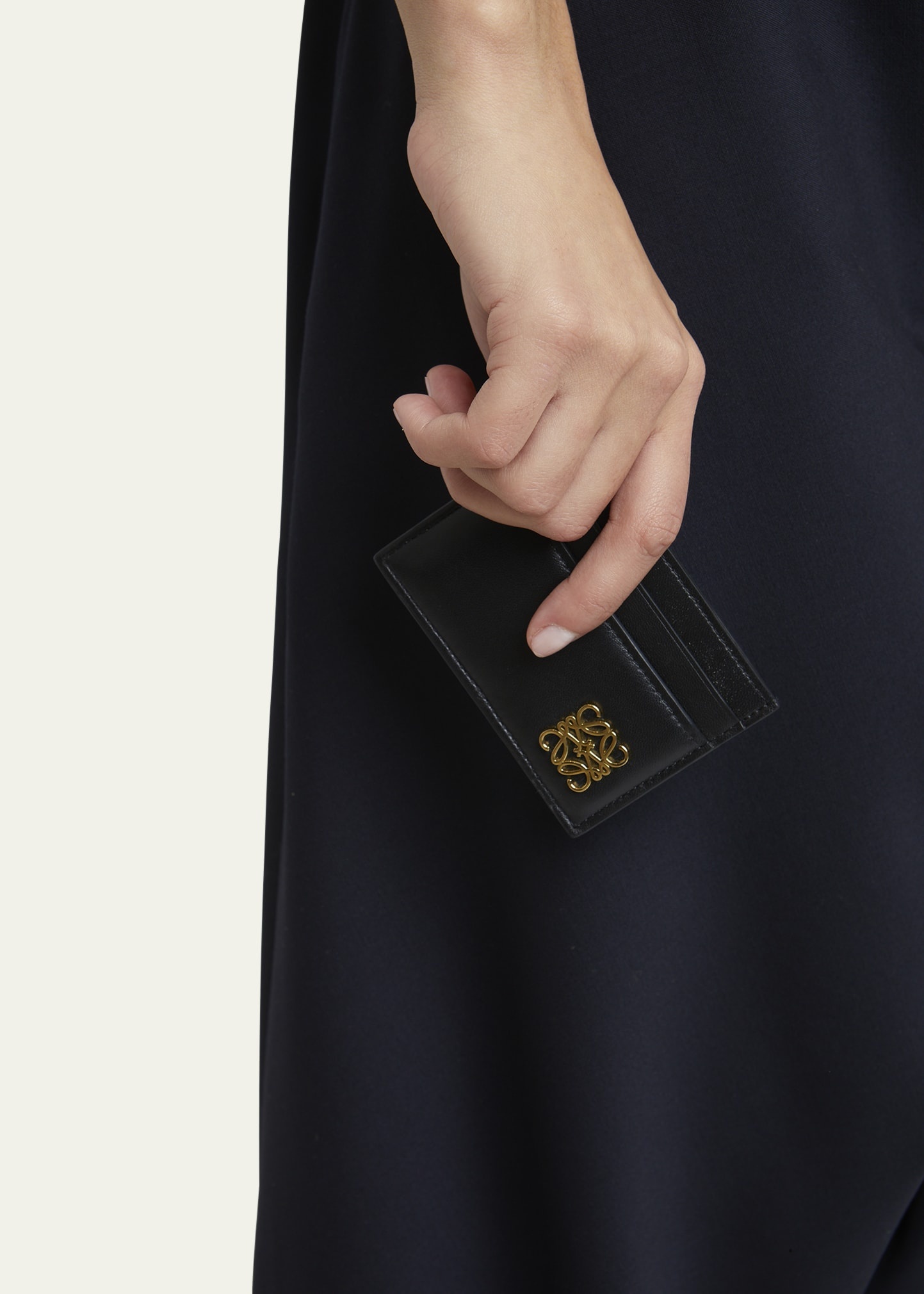 Anagrame Puffer Card Holder in Leather - 2