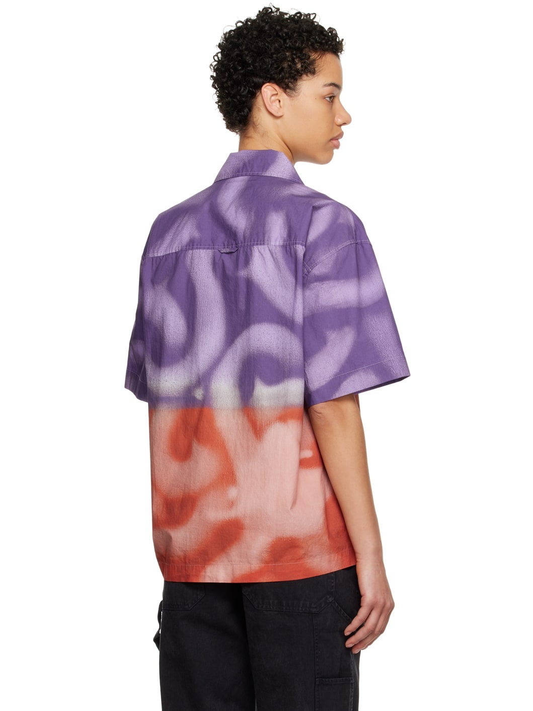 Purple & Orange Tercer Mundo Edition Dip-Dyed Shirt - 3