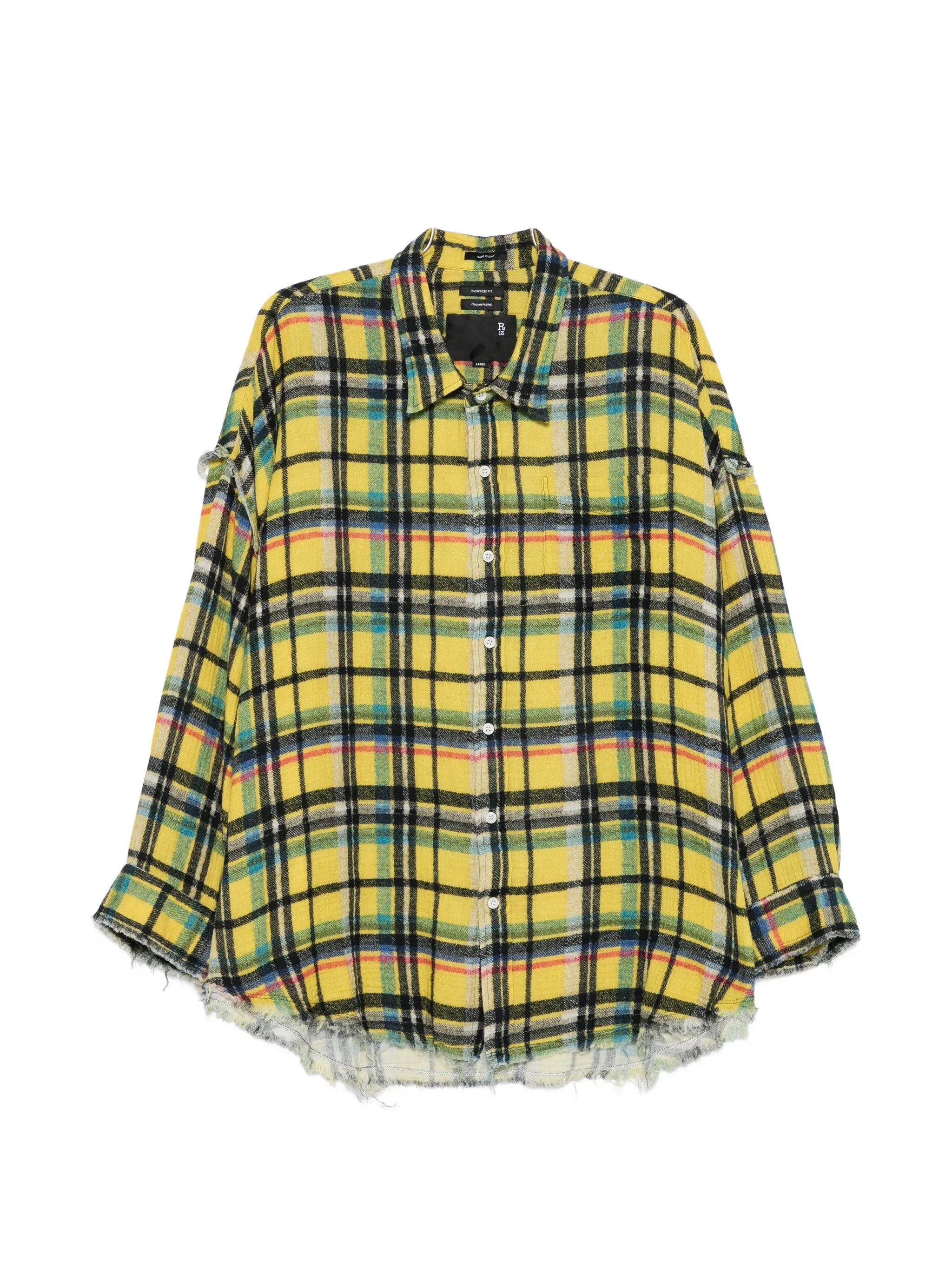 R13 Plaid Frayed Shirt - 1
