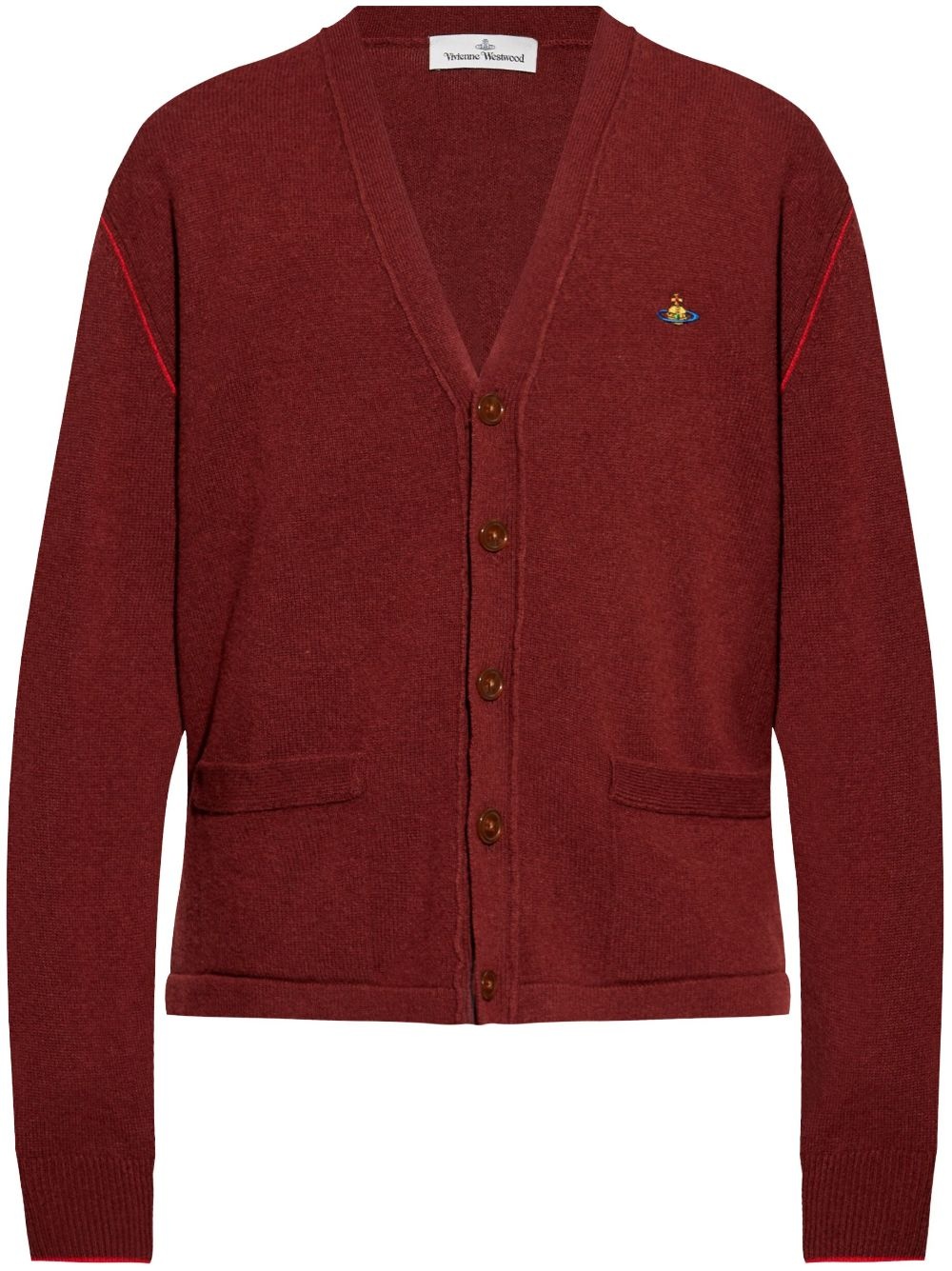 Orb-embroidered cardigan - 1