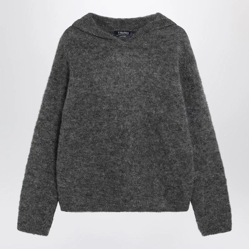 'S Max Mara Anthracite Hooded Sweater - 1