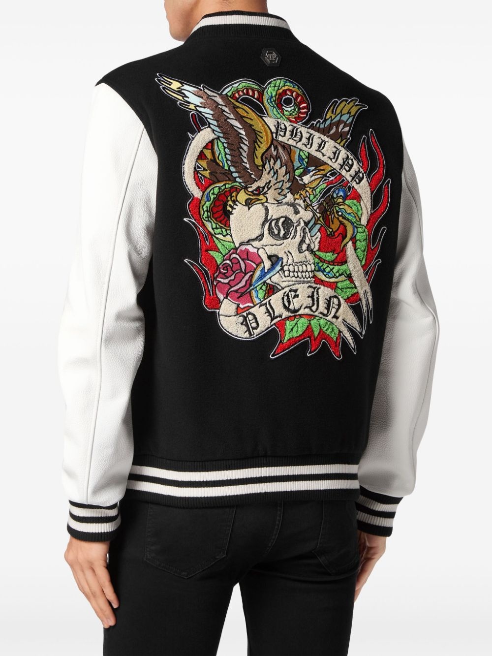 tattoo-patches bomber jacket - 4
