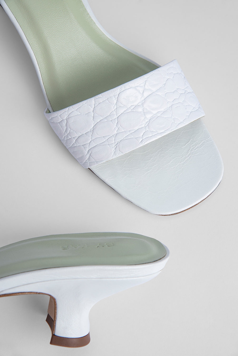 Freddy Optic White Circular Croco Embossed Leather - 3