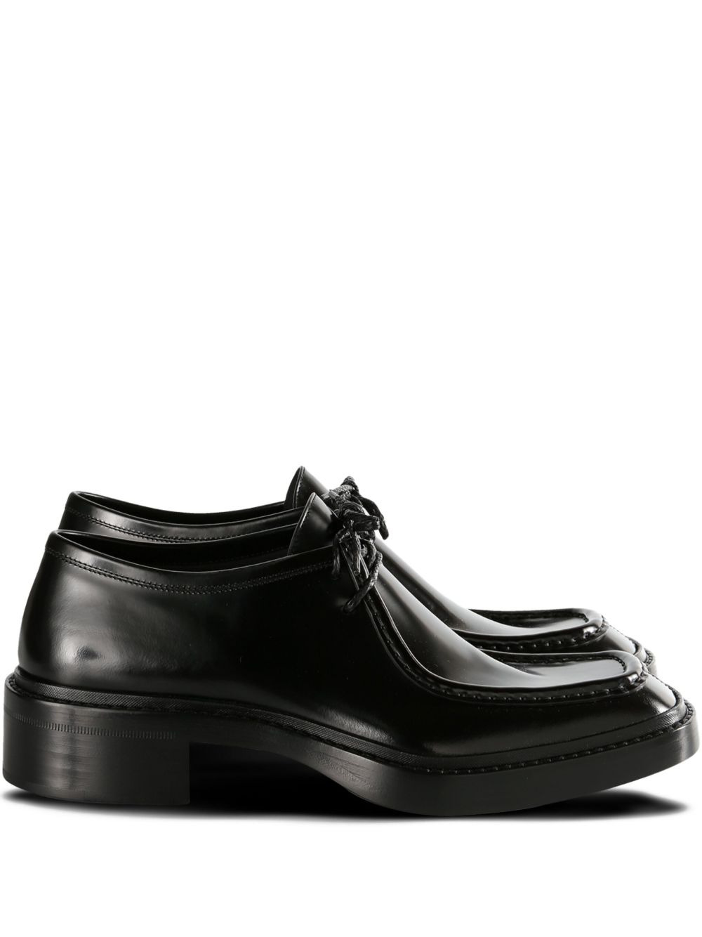 lace-up leather derby shoes - 1
