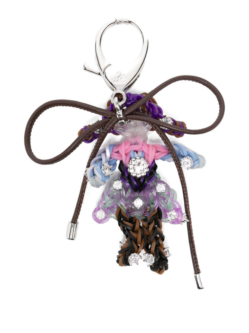 SHUSHU/TONG rhinestone woven doll keychain outlook