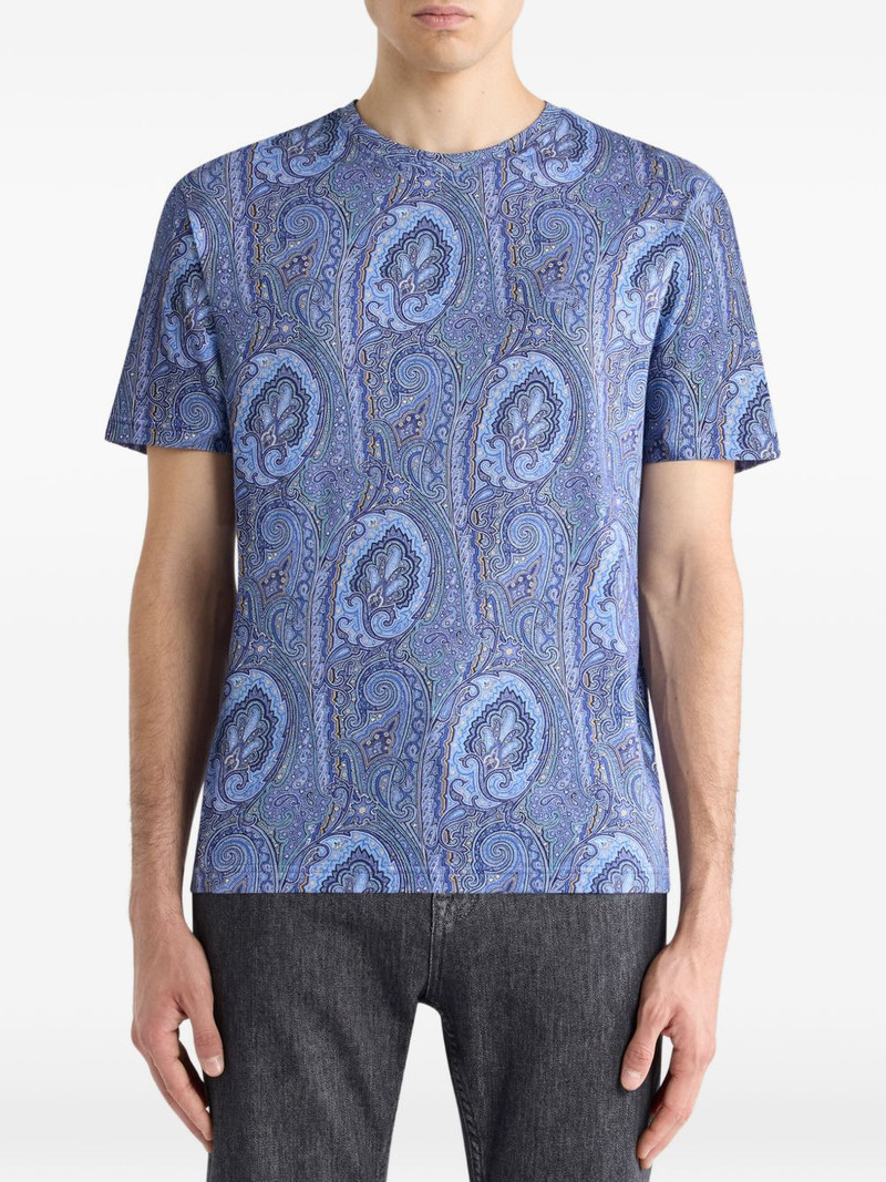 Etro floral paisley cotton t-shirt outlook