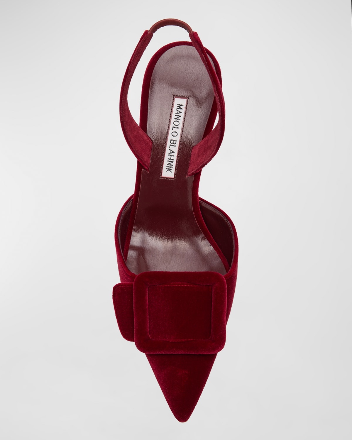 Red Suede Manolo Maysale Slingback MANOLO BLAHNIK Maysli 70 Velvet