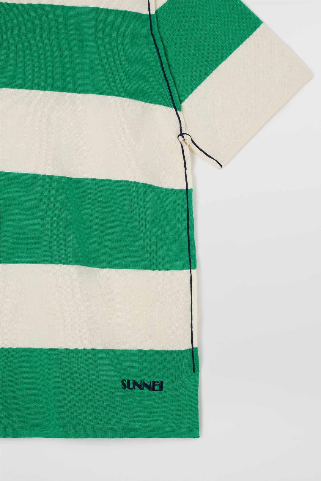 MAGLIAUNITA STRIPED POLO / emerald green & cream - 5