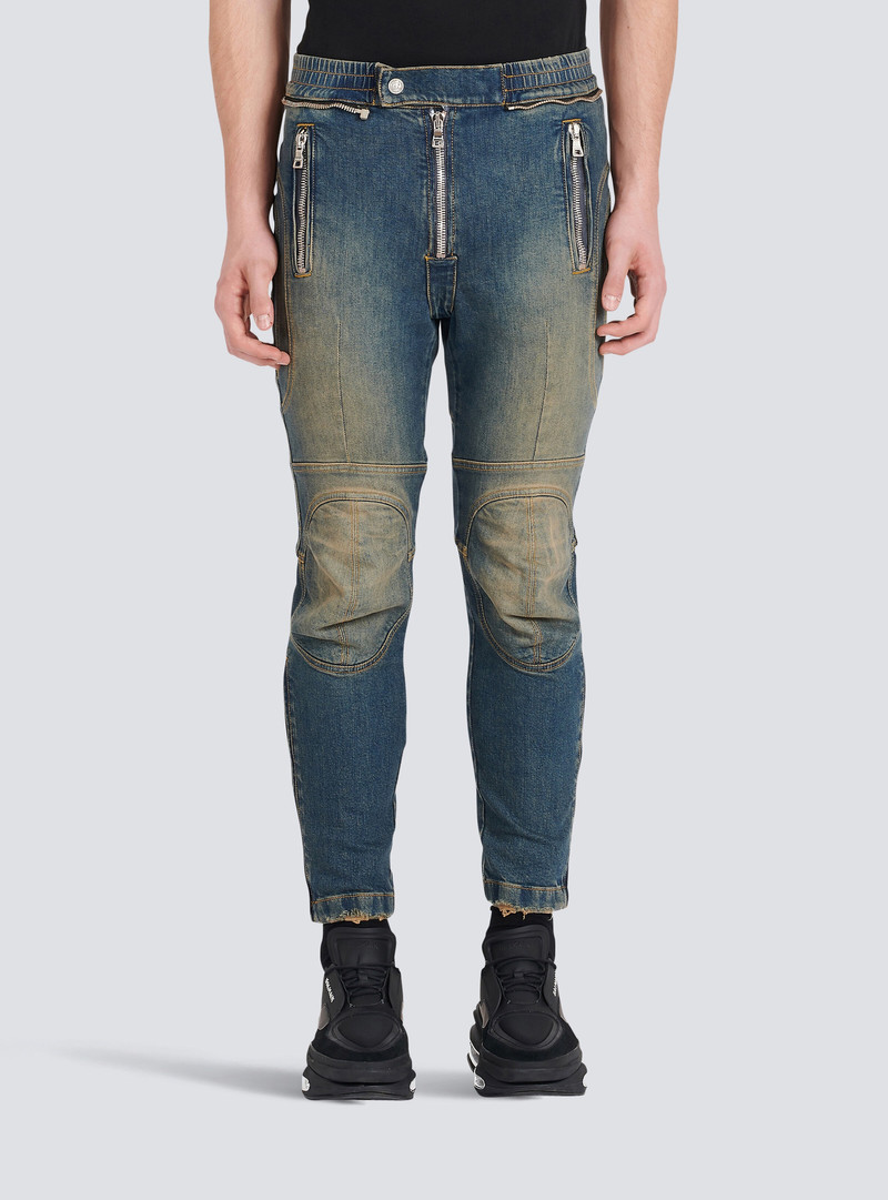 Ripped cotton jeans 6