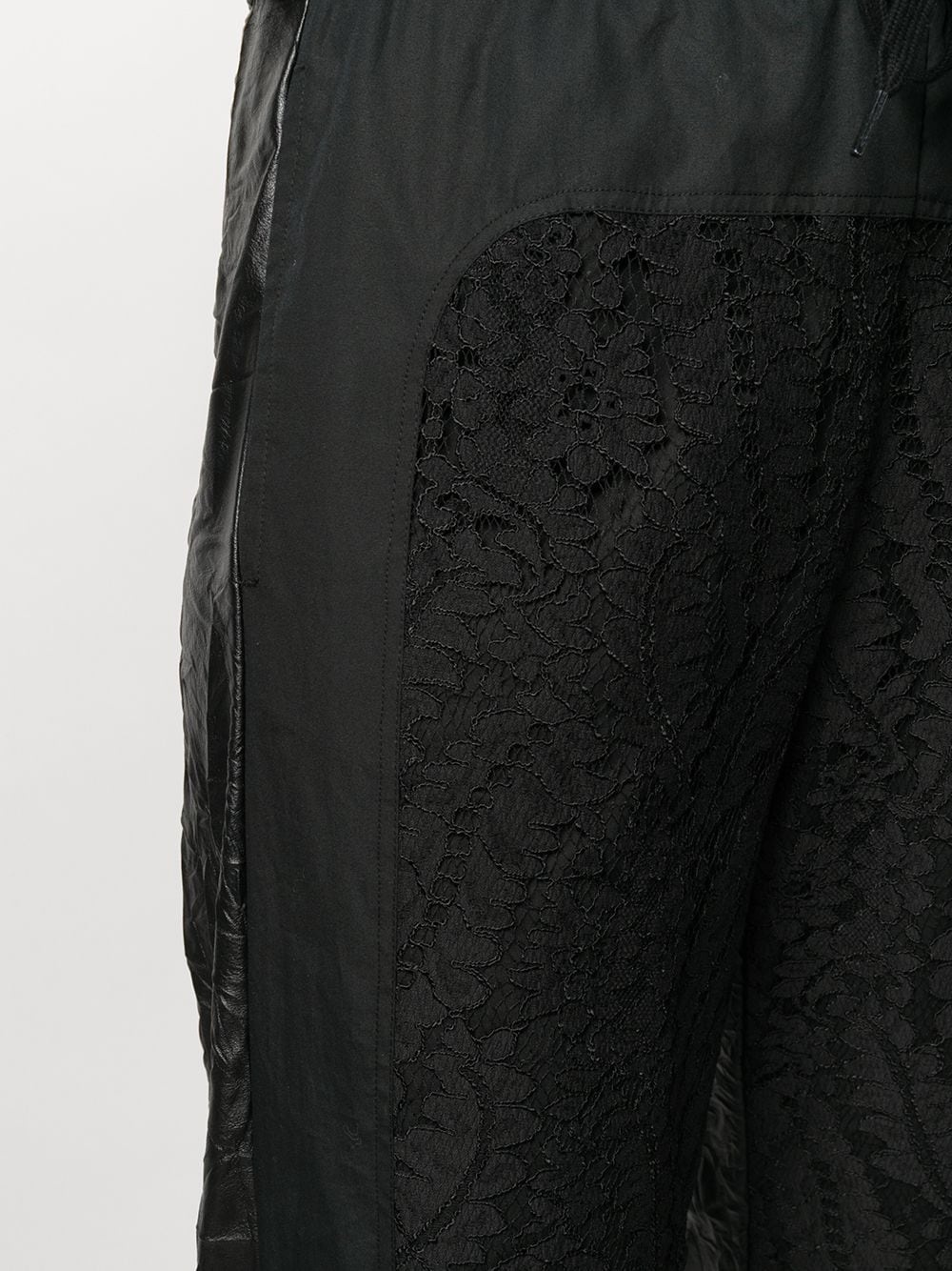 high-waist lace detail trousers - 5