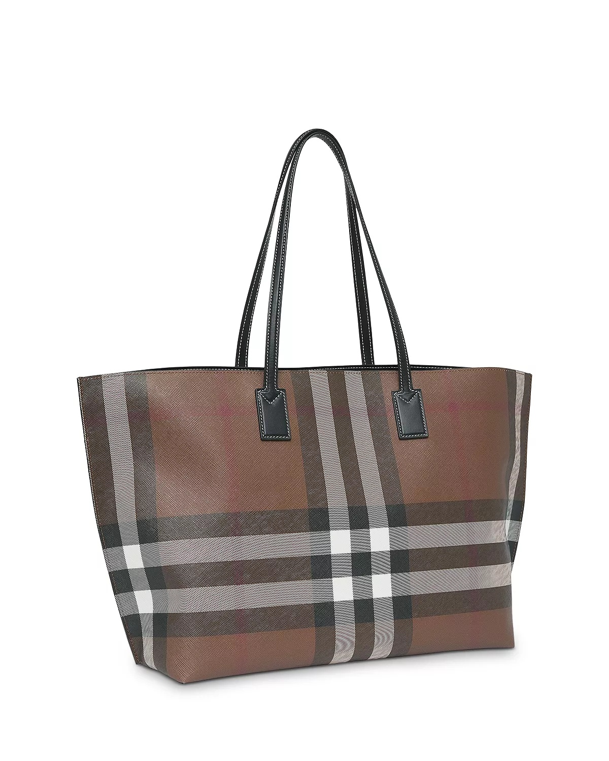 Burberry Medium Check & Leather Tote Bag | bloomingdales