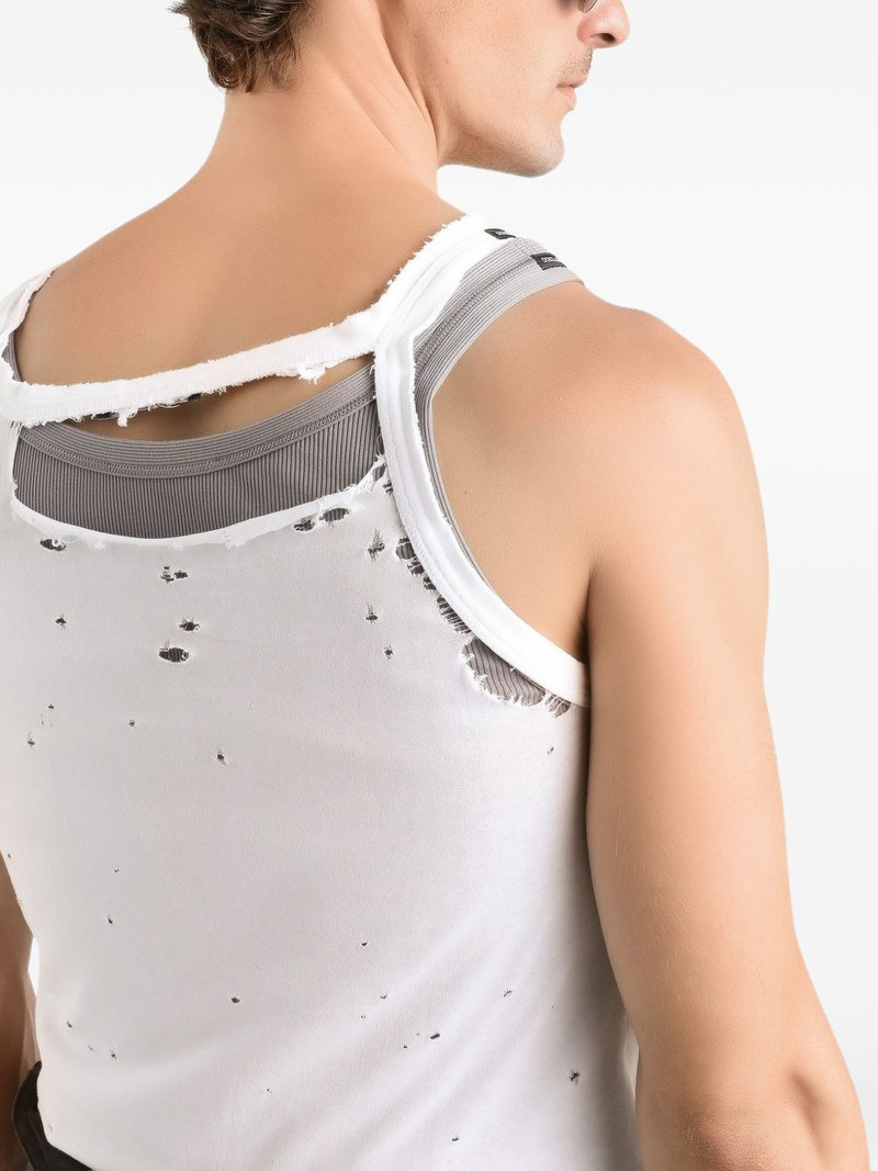 frayed-trim tank top 4