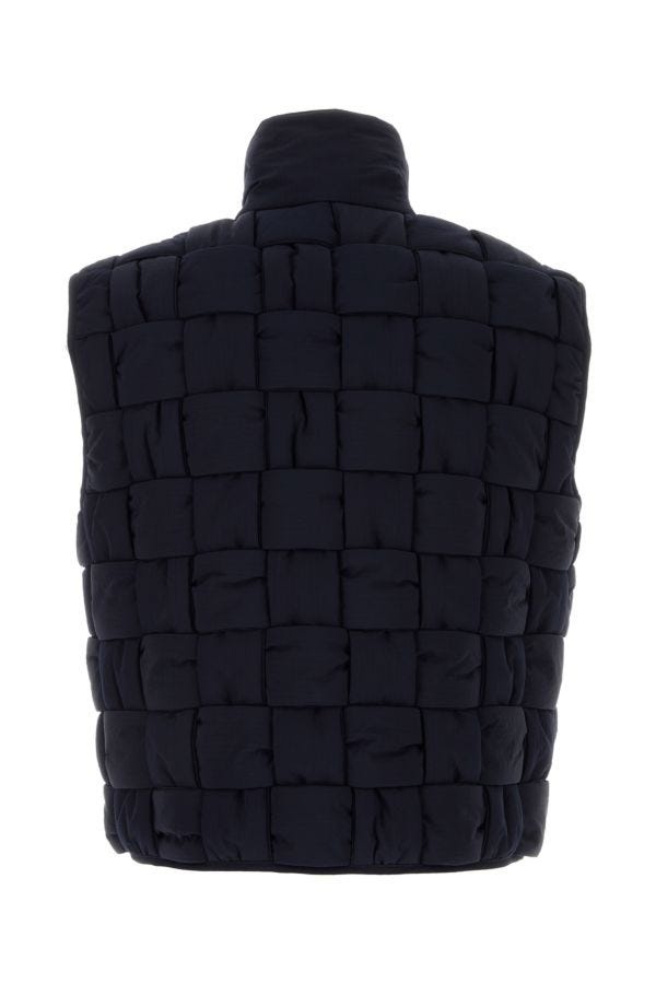 Bottega Veneta Man Navy Blue Nylon Padded Vest - 2