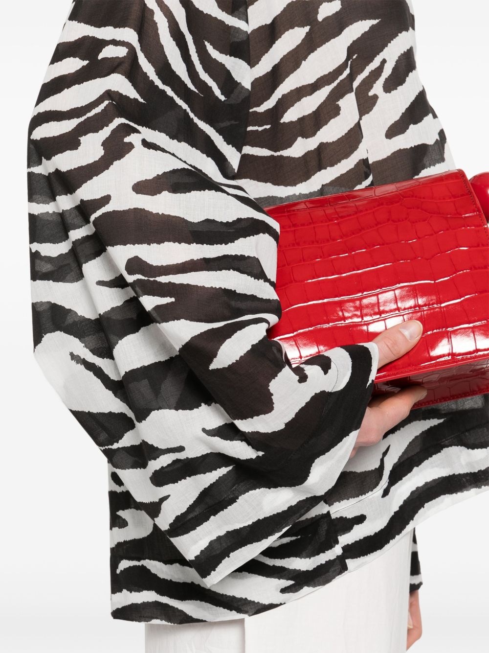 zebra-print blouse - 5