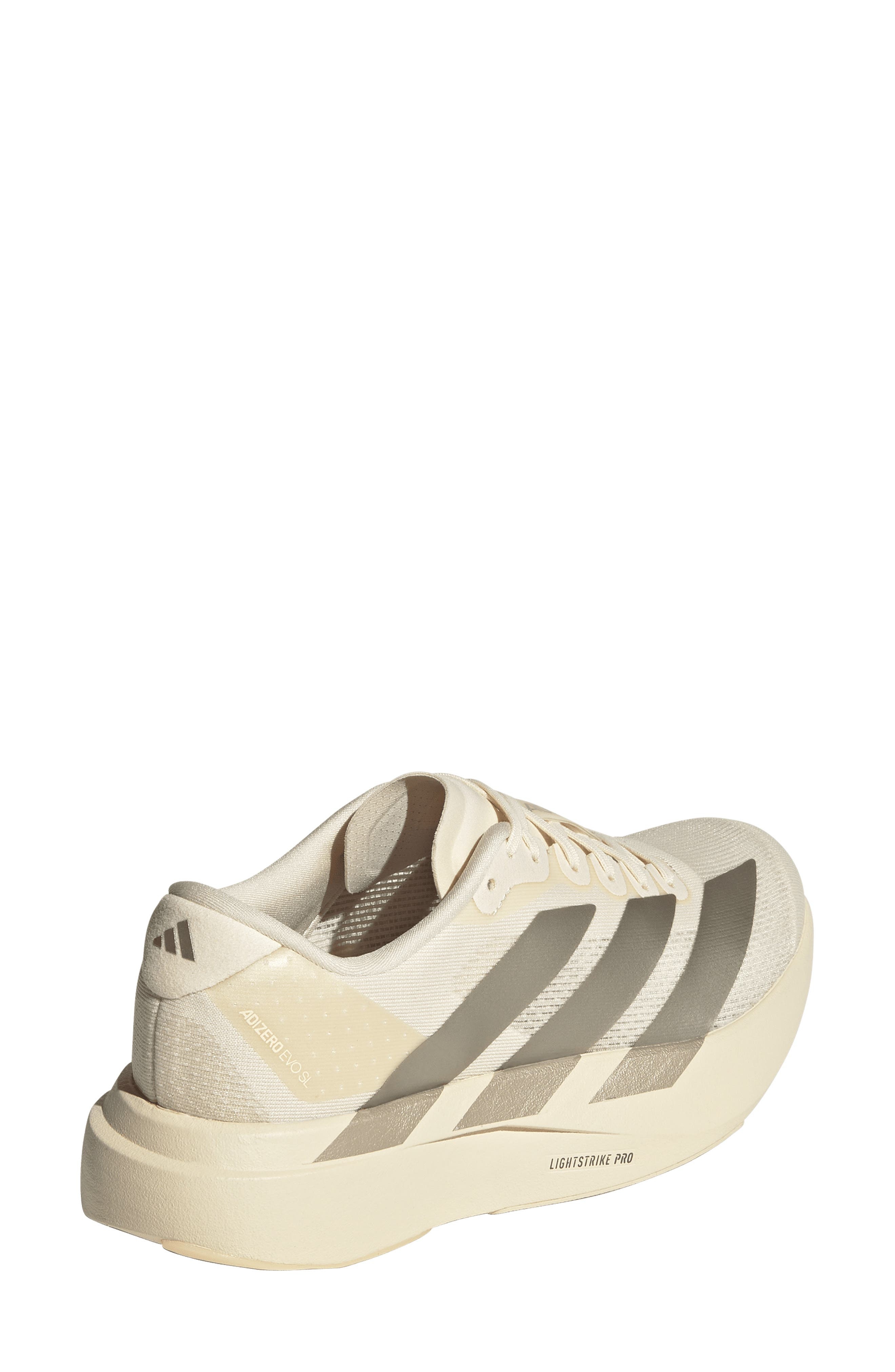 adidas Adizero Evo SL Running Shoe in White/Cyber Metallic/Vanilla at Nordstrom - 2