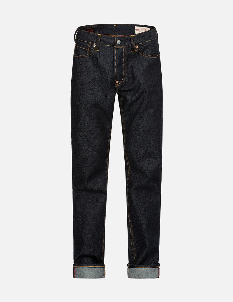 FAIR ISLE PATTERN AND KUMADORI DARUMA PRINT SLIM FIT DENIM JEANS #2010 1